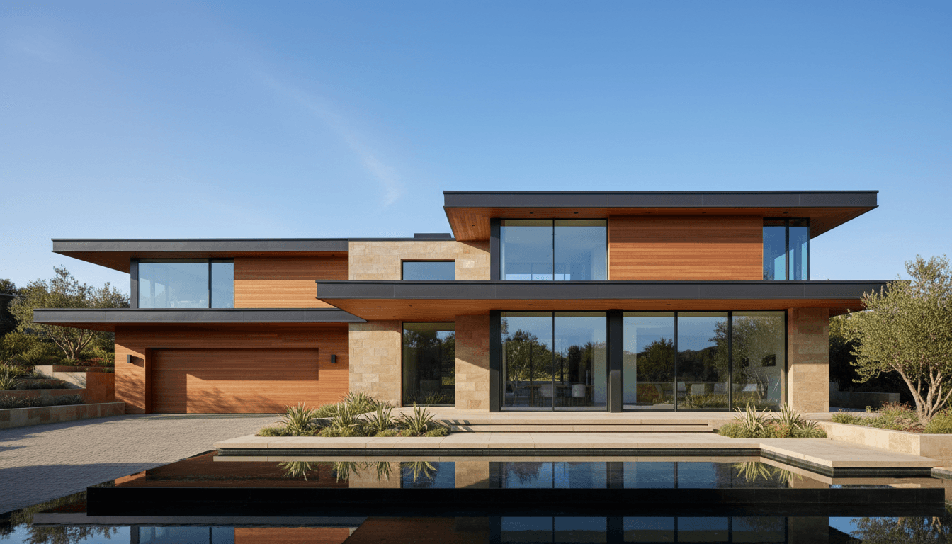 Modern custom home with contemporary design and quality craftsmanship in Fort Worth