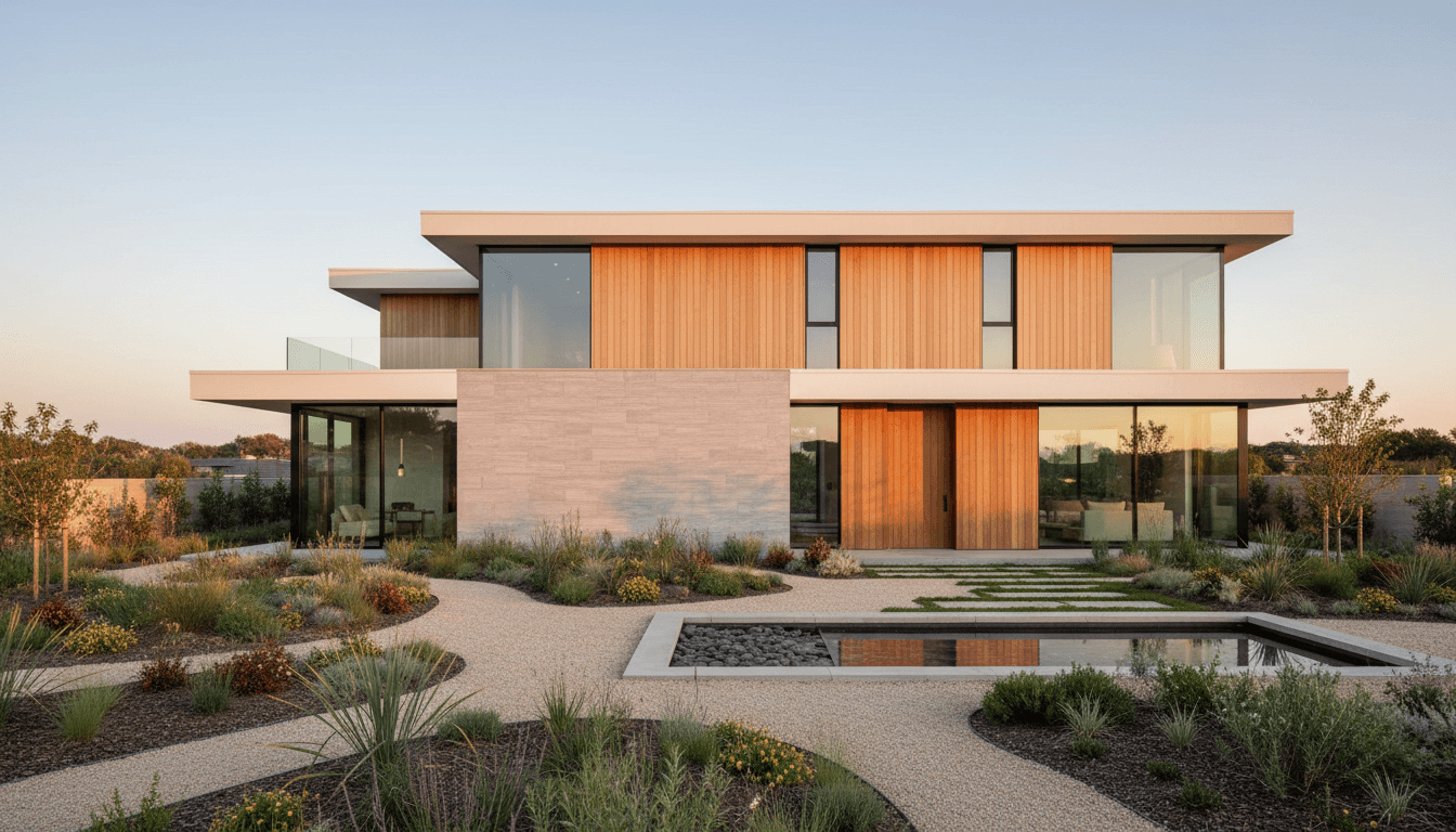 Beautifully finished custom home exterior showing craftsmanship and timeless design